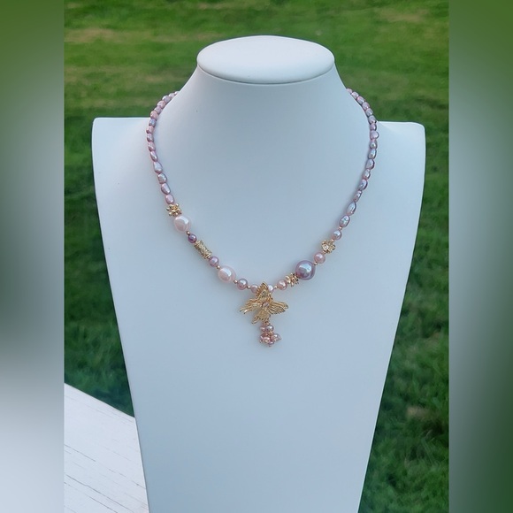 X95 Handmade Freshwater Baroque Pearl Necklace